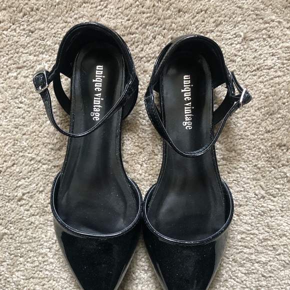 NWT Unique Vintage Black Libby Flats - Picture 3 of 4